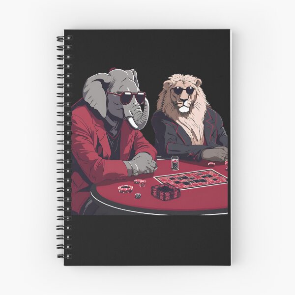Item preview, Elephant and Lion Poker designed and sold by ShirtWardrobe.