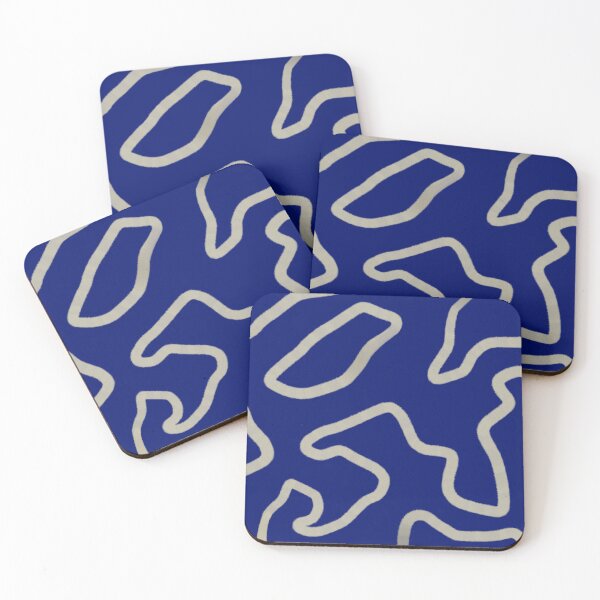 Item preview, Bold Blue and Beige Abstract Line Print designed and sold by Leufia.