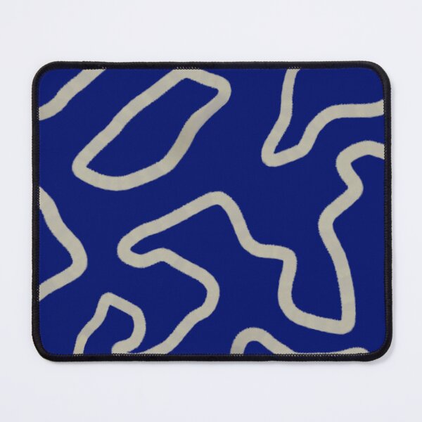 Item preview, Bold Blue and Beige Abstract Line Print designed and sold by Leufia.