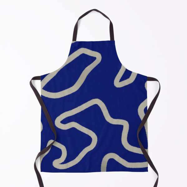 Item preview, Bold Blue and Beige Abstract Line Print designed and sold by Leufia.