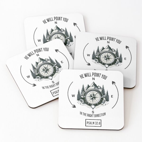 Item preview, He will point you in the right direction-compass and mountains designed and sold by faithfulpursuit.