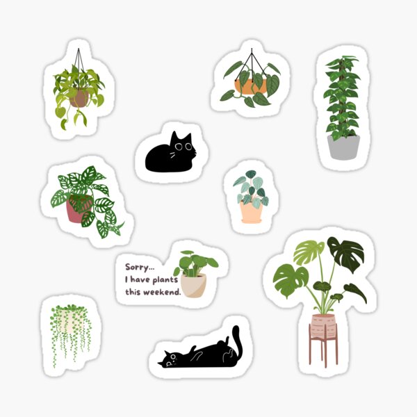 Item preview, Plant vibes, single stickers designed and sold by Bookie plants.