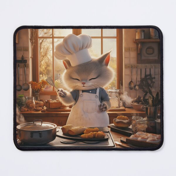 Item preview, Adorable and Hilarious Cat Chef in a Cozy Kitchen designed and sold by Juli M..