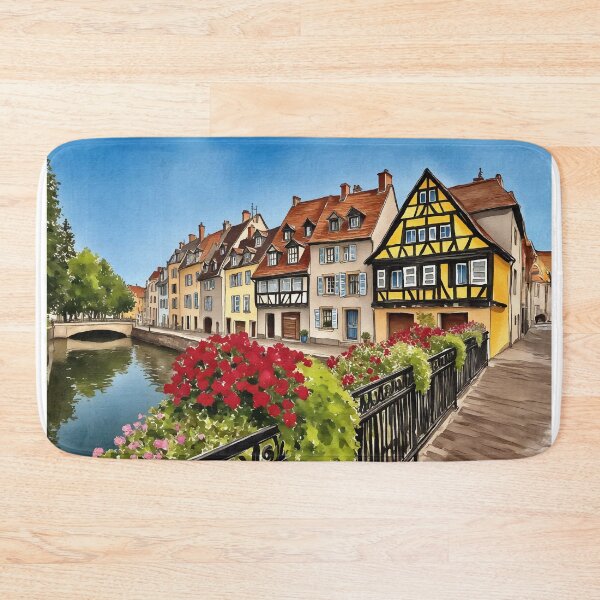 Item preview, Colmar France Watercolor designed and sold by Magnolia Valley Art.
