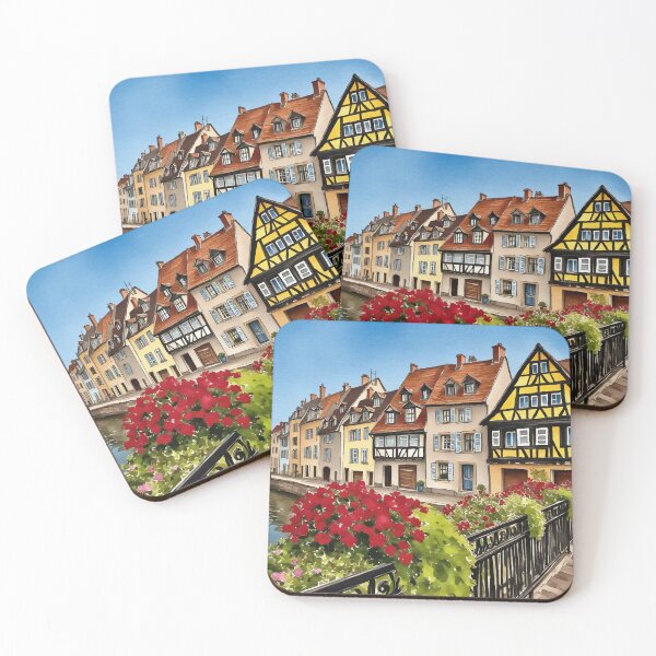 Item preview, Colmar France Watercolor designed and sold by Magnolia Valley Art.
