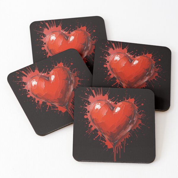 Item preview, Artistic Red Heart with Splashes  designed and sold by ElenaHrubes.