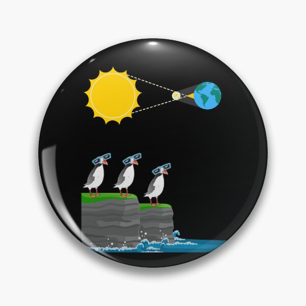 Item preview, Solar eclipses illustration eclipse glasses Puffin lover  designed and sold by Artstastic.