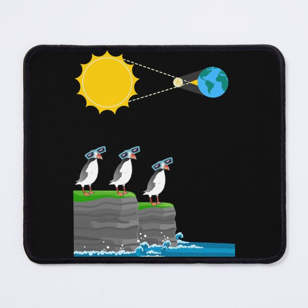 Item preview, Solar eclipses illustration eclipse glasses Puffin lover  designed and sold by Artstastic.