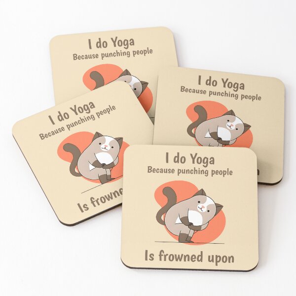 Item preview, I Do Yoga Because Punching People Is Frowned Upon designed and sold by Mariana Piana.
