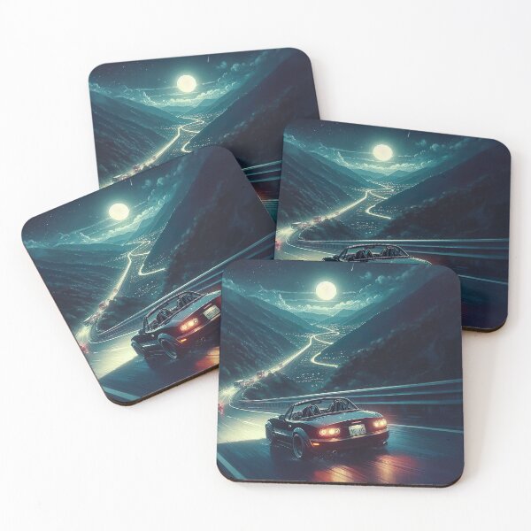 Item preview, Mazda Miata on a Mountain Road Poster Background designed and sold by MnDShirts.