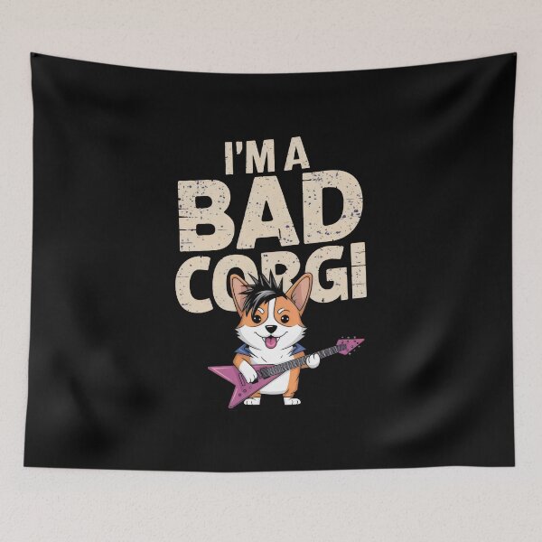 Item preview, Bad Corgi with a Guitar designed and sold by Pastel-Pulse.