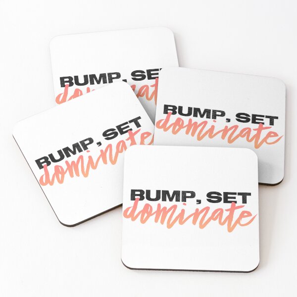Item preview, Bump, Set, Dominate Black and Orange Ombré - Sporty Volleyball Quote Sticker designed and sold by Stickers by @molllyclare.