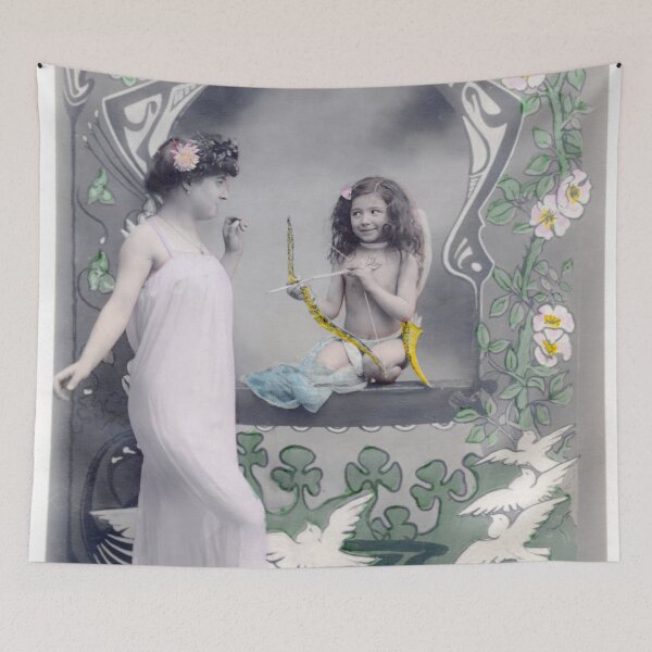 Item preview, Vintage 1904 Cupid-Themed Art Nouveau Postcard designed and sold by CASturgill.