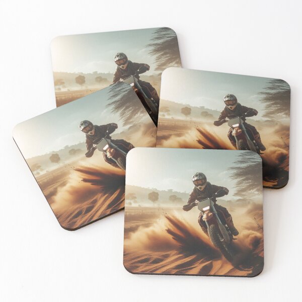 Item preview, Dynamic motocross rider tackling tough desert terrain designed and sold by homydesign.