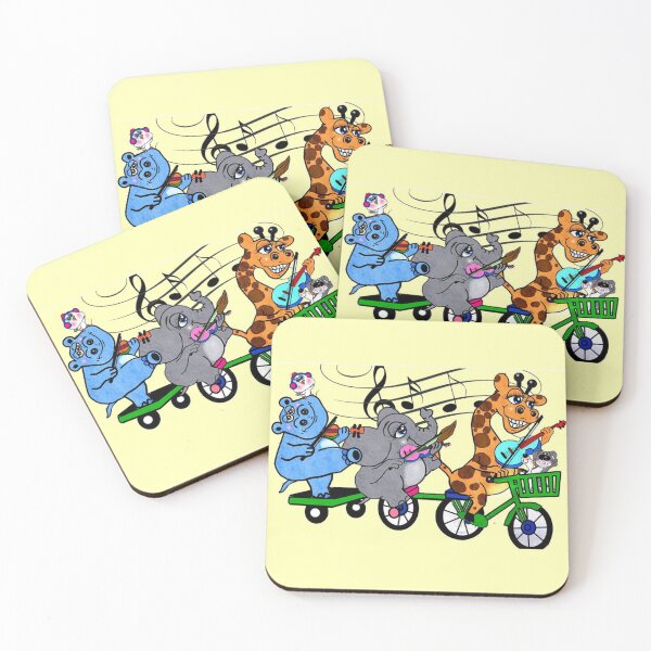 Item preview, Animals - Music time of  Hippo , Elephant and Giraffe  designed and sold by Shirley cute art .