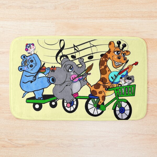 Item preview, Animals - Music time of  Hippo , Elephant and Giraffe  designed and sold by Shirley cute art .