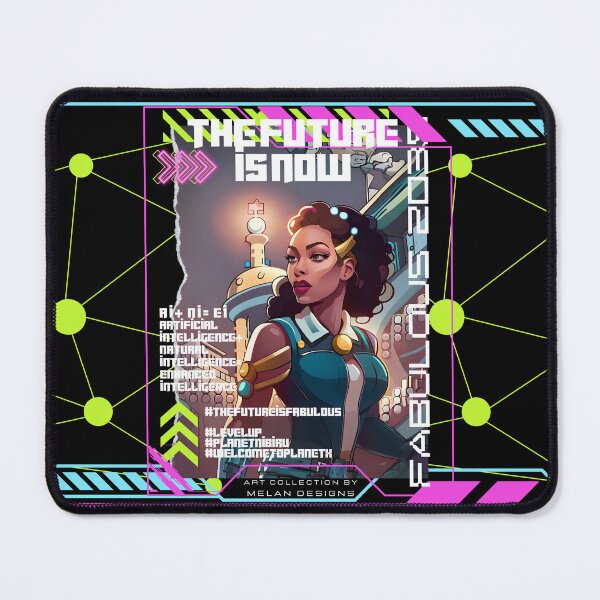 Item preview, Fabulous Futuristic Woman Cyberpunk The Future Is Now designed and sold by Melan Designs.