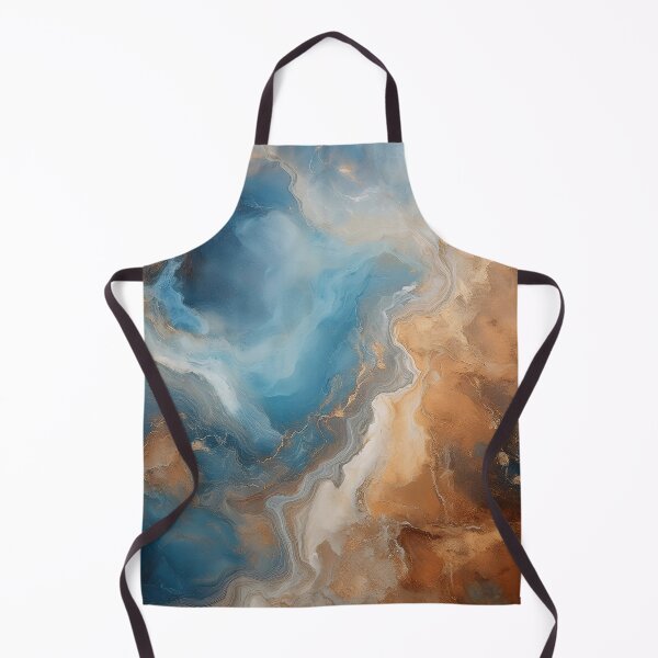 Item preview, Abstract fluid art pattern resembling marble in blue and brown tones designed and sold by homydesign.