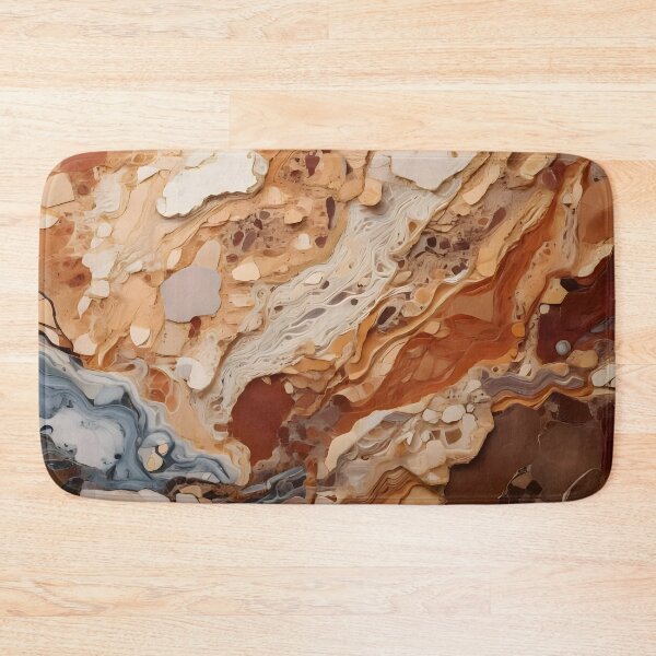 Item preview, Textured layers of earth tones create an abstract, organic landscape with swirling patterns and depth designed and sold by homydesign.