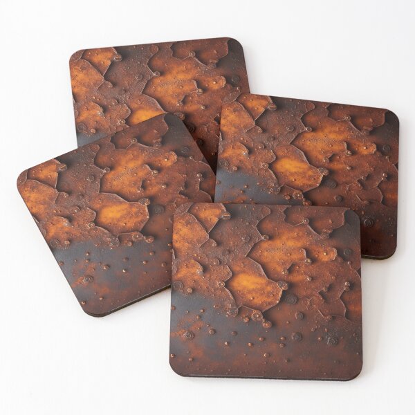 Item preview, A close-up of a rusted metal surface, revealing intricate patterns and textures. The interplay of orange and brown hues illustrates the beauty in decay designed and sold by homydesign.