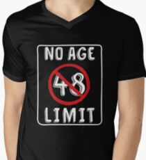 No Age Limit 48th Birthday Gifts Comical B-day for 48 Year Old Men's V-Neck T-Shirt