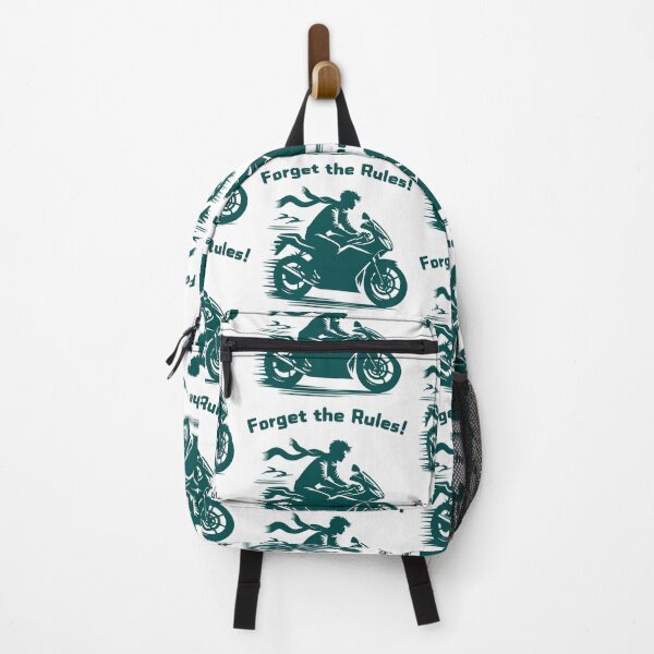 Item preview, Forget the Rules – Rebel Biker Motorcycle Design designed and sold by Ink on Thread.