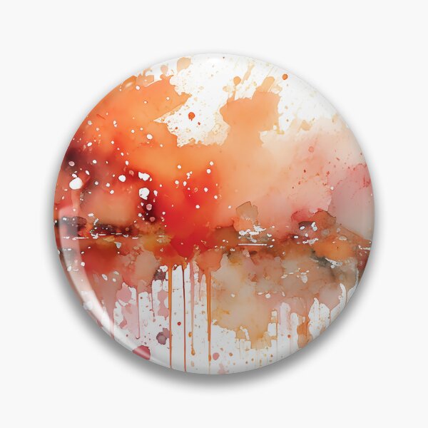Item preview, Watercolor illustration of mix of orange and brown splashes, suggesting motion and artistic chaos Generative Ai. designed and sold by homydesign.