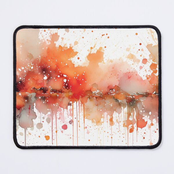 Item preview, Watercolor illustration of mix of orange and brown splashes, suggesting motion and artistic chaos Generative Ai. designed and sold by homydesign.