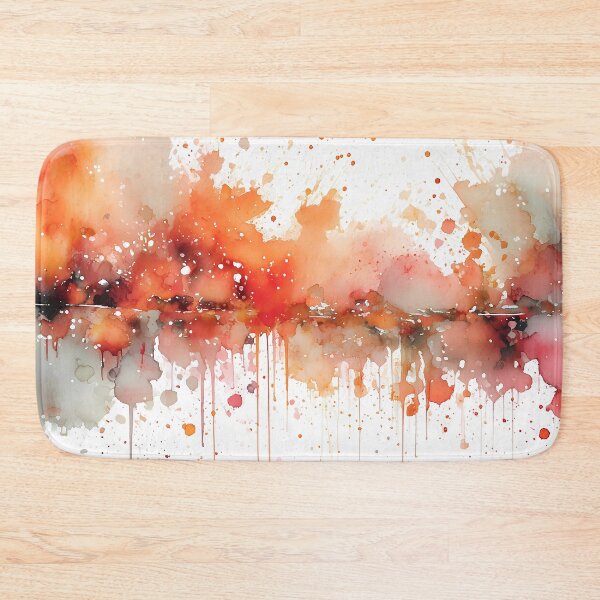 Item preview, Watercolor illustration of mix of orange and brown splashes, suggesting motion and artistic chaos Generative Ai. designed and sold by homydesign.
