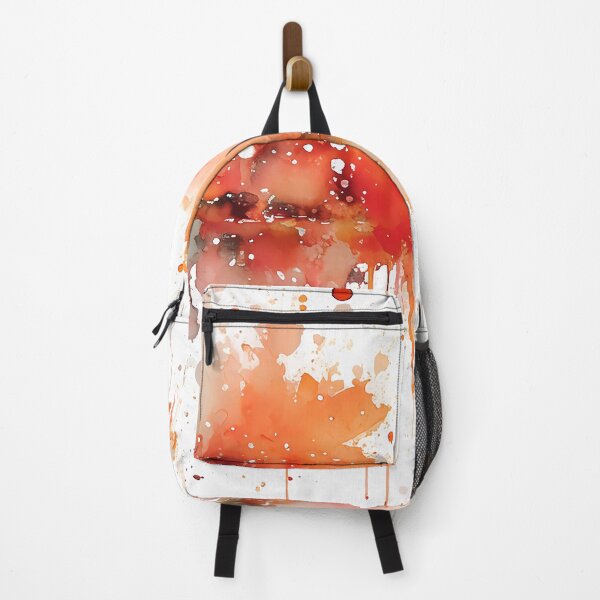 Item preview, Watercolor illustration of mix of orange and brown splashes, suggesting motion and artistic chaos Generative Ai. designed and sold by homydesign.