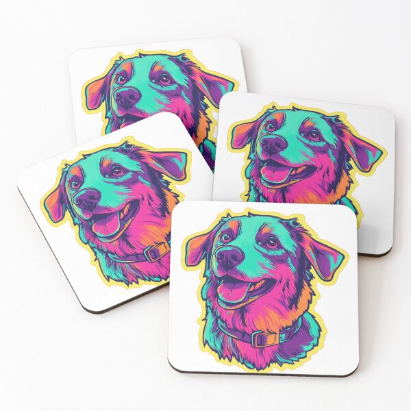 Item preview, multicolored dog designed and sold by PintArteStudio.
