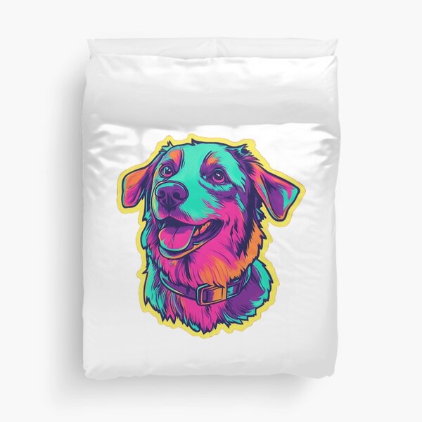 Item preview, multicolored dog designed and sold by PintArteStudio.