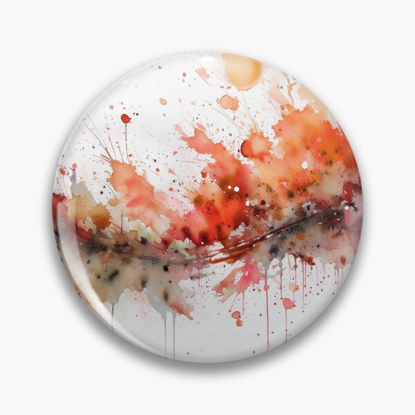 Item preview, Watercolor illustration of mix of orange and brown splashes, suggesting motion and artistic chaos Generative Ai. designed and sold by homydesign.