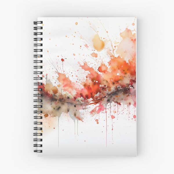 Item preview, Watercolor illustration of mix of orange and brown splashes, suggesting motion and artistic chaos Generative Ai. designed and sold by homydesign.