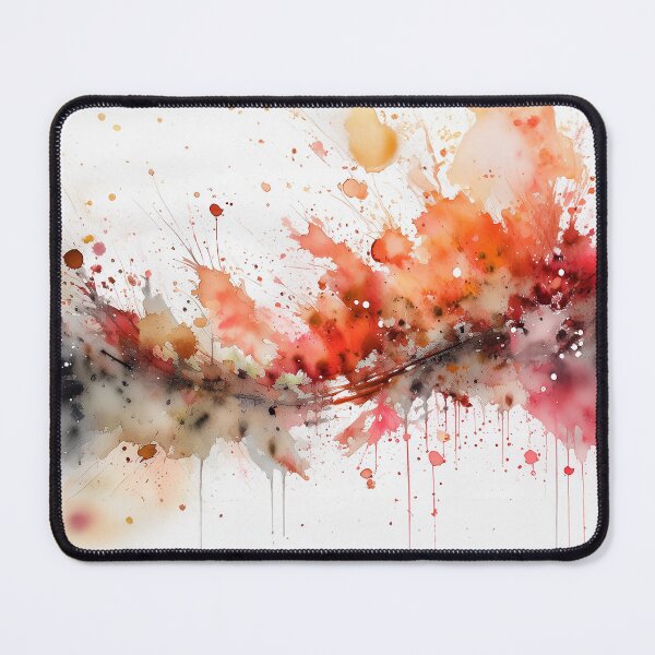 Item preview, Watercolor illustration of mix of orange and brown splashes, suggesting motion and artistic chaos Generative Ai. designed and sold by homydesign.