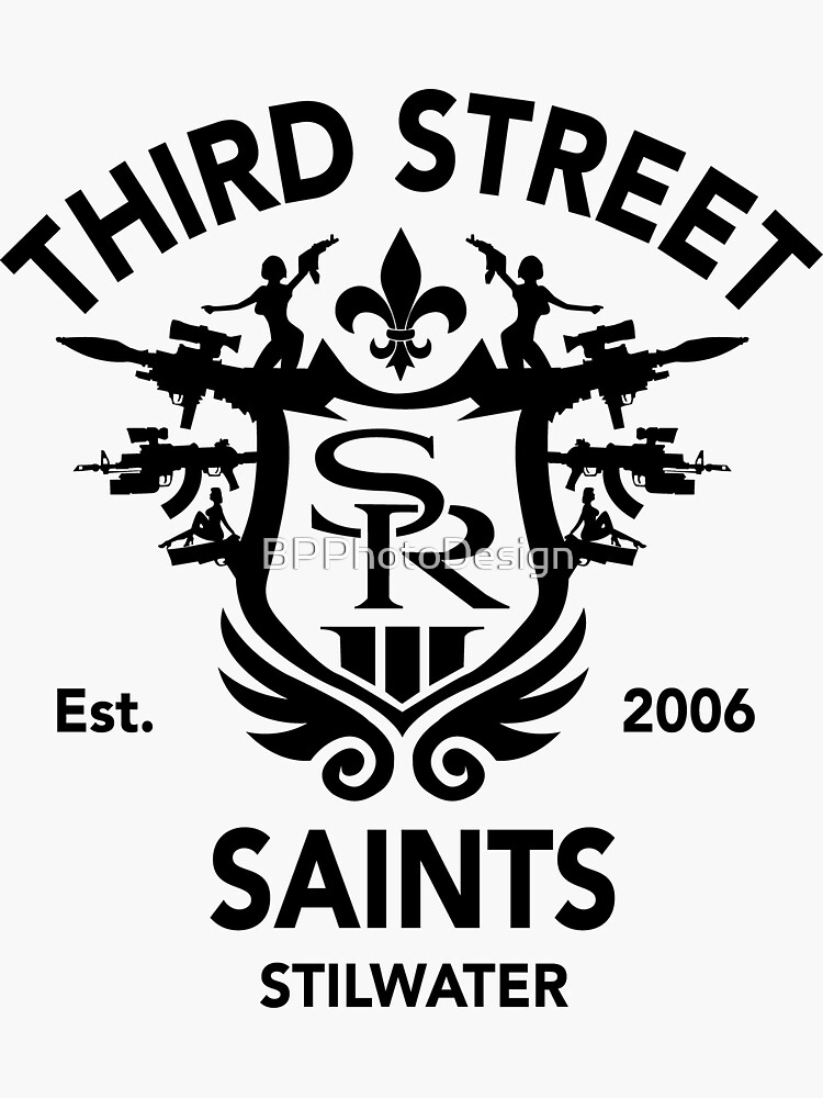 Saints Row 3 Emblem Tribut Schwarz Sticker