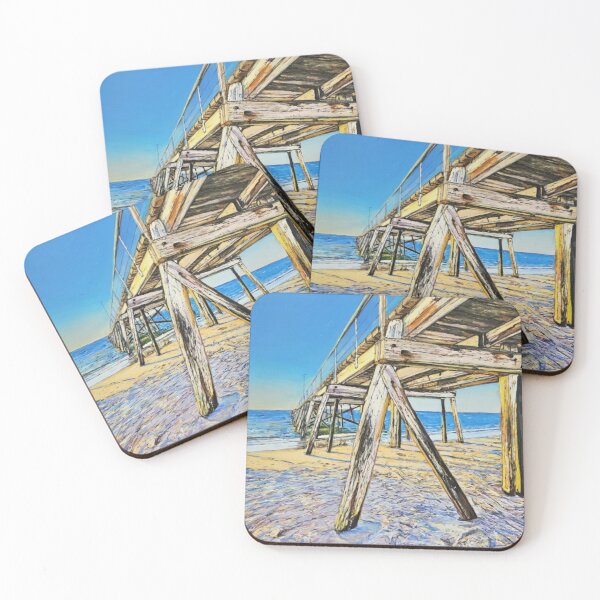 Item preview, Jetty at Golden Hour designed and sold by ChristineDavisArt.
