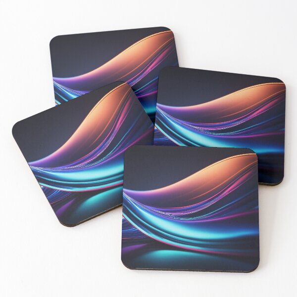 Item preview, An abstract composition of vibrant, intertwining ribbons illuminated with colors designed and sold by homydesign.