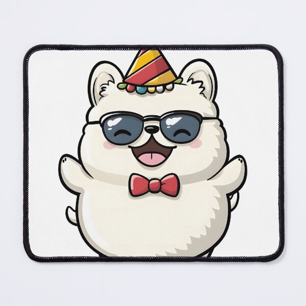 Item preview, Happy dog with cone hat designed and sold by vambrosio15.