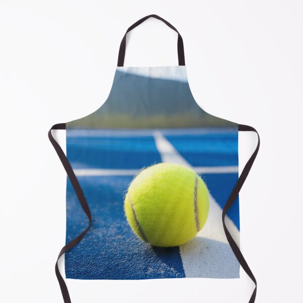 Item preview, Vibrant tennis ball on a blue court under bright light designed and sold by homydesign.