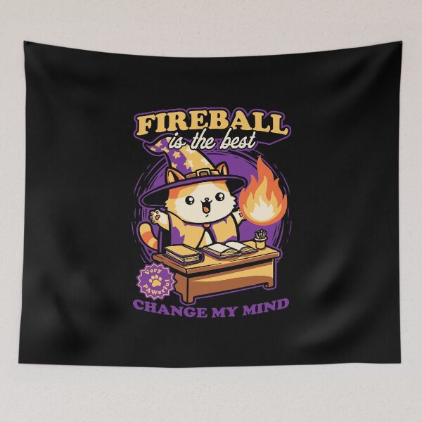 Item preview, Wizard Cat Fireball - Cute RPG Pet designed and sold by Studio Mootant.
