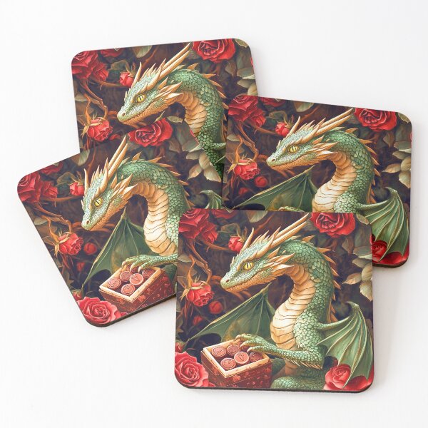 Item preview, Dragon in Roses with Chocolates designed and sold by ACastilloArt.
