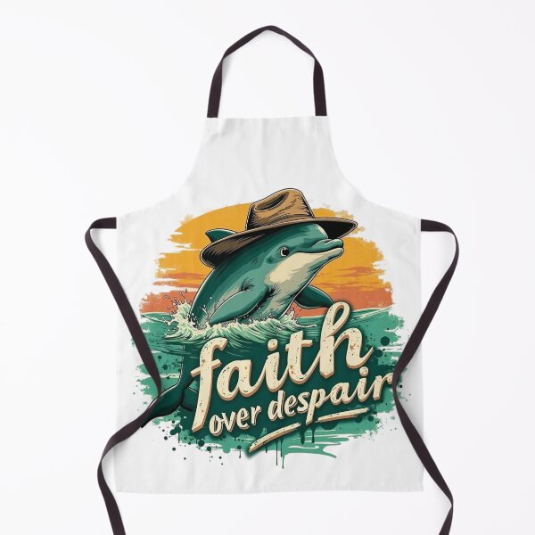 Item preview, Faith Over Despair, Cute Dolphin Wearing a Hat Art designed and sold by Faithloveshop.