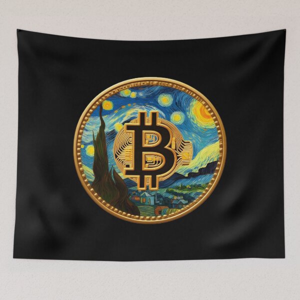 Item preview, Bitcoin x Starry Night  designed and sold by romeobravado.