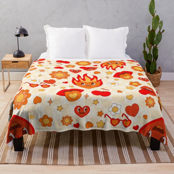 Item preview, 1960s groovy pop art valentines flames fire passion designed and sold by Gossip Rag.
