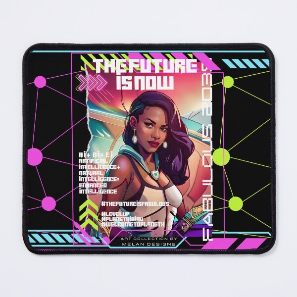 Item preview, Fabulous Futuristic Cyberpunk Woman The Future Is Now designed and sold by Melan Designs.