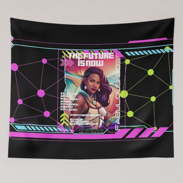 Item preview, Fabulous Futuristic Cyberpunk Woman The Future Is Now  designed and sold by Melan Designs.