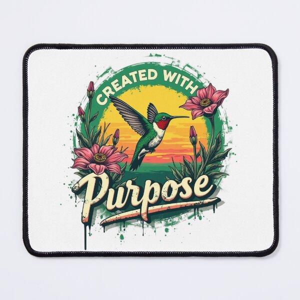 Item preview, Created with Purpose, Hummingbird, Flowers Art  designed and sold by Faithloveshop.