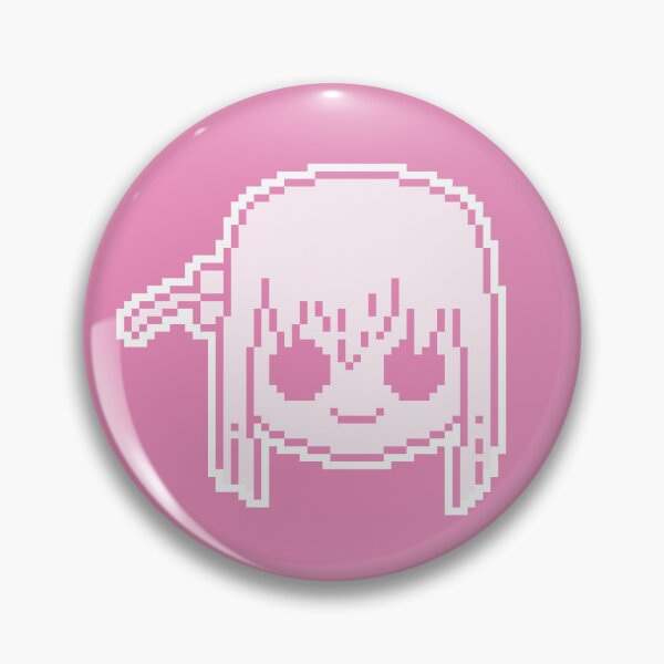 Item preview, Bocchi single color pixel art designed and sold by trintaeumnove.