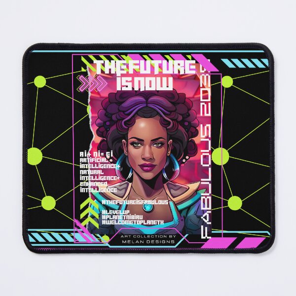 Item preview, The Future Is Now Fabulous Woman Cyberpunk Futuristic designed and sold by Melan Designs.